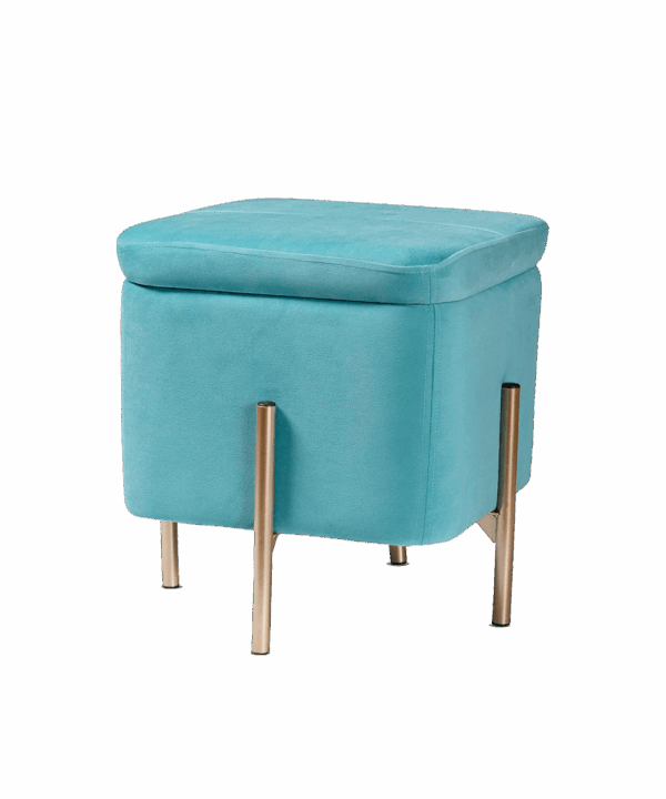 Velvet Seat Pouffe Stool